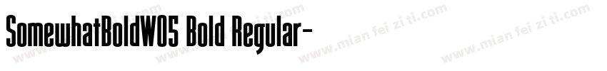SomewhatBoldW05 Bold Regular字体转换
